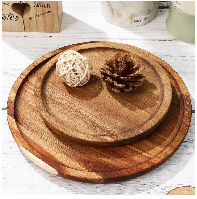 fruta de las nueces del acacia de madera 
