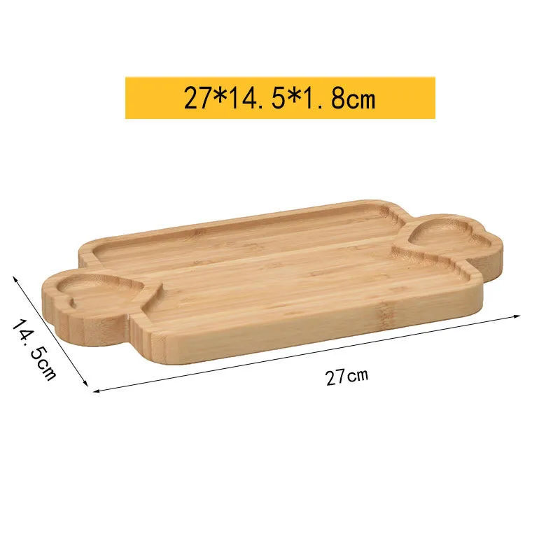 Platos de bamb&uacute;, bandeja de madera para servir, almacenamiento de tazas de t&eacute;, organizador de frutas 