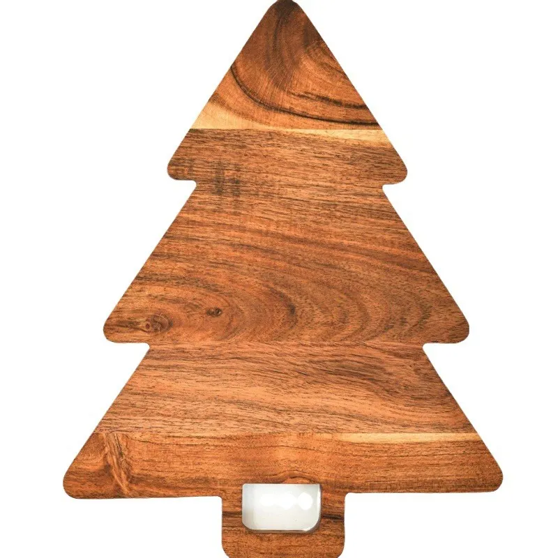 Tabla de cortar de madera con forma de árbol de Navidad para regalo