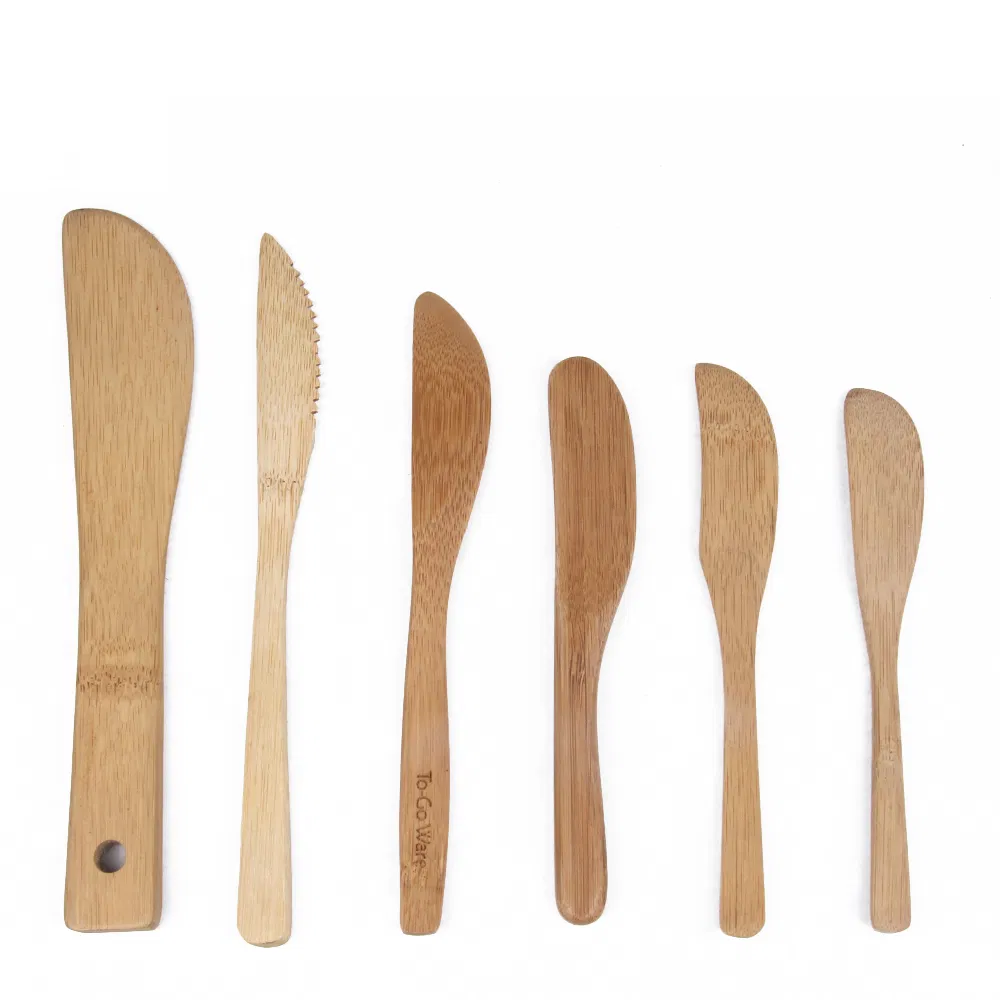 Fabricaci&oacute;n de cuchillo de mantequilla de bamb&uacute; de dise&ntilde;o personalizado, cuchillo para acampar, cuchillo para beb&eacute; para cocina 
