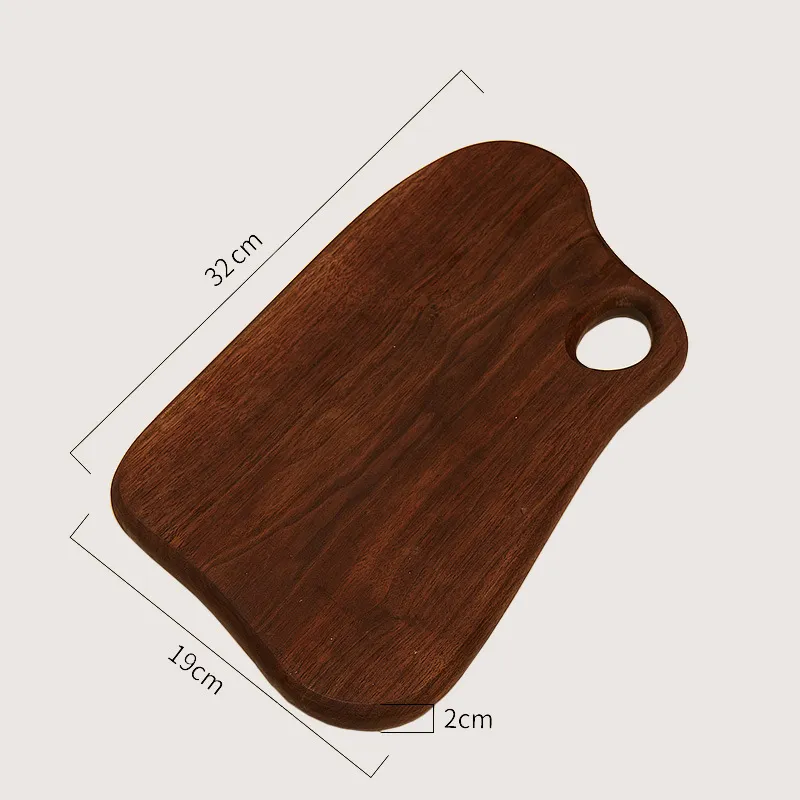 Tabla de cortar de madera de nogal con forma de 