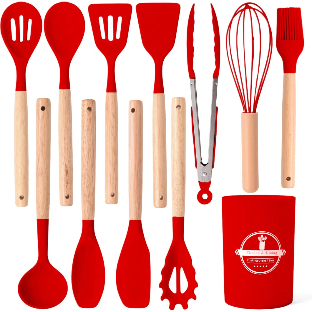 al por mayor Juego de utensilios de cocina de silicona personalizado resistente al calor Venta 