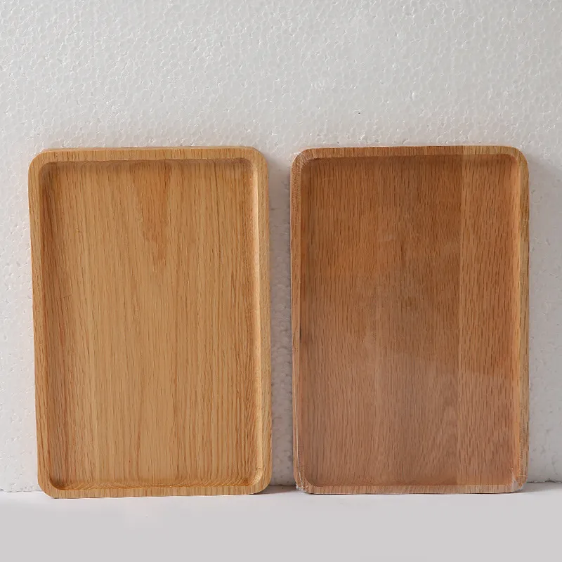 Bandeja de madera de roble cuadrada y rectangular personalizada para uso dom&eacute;stico