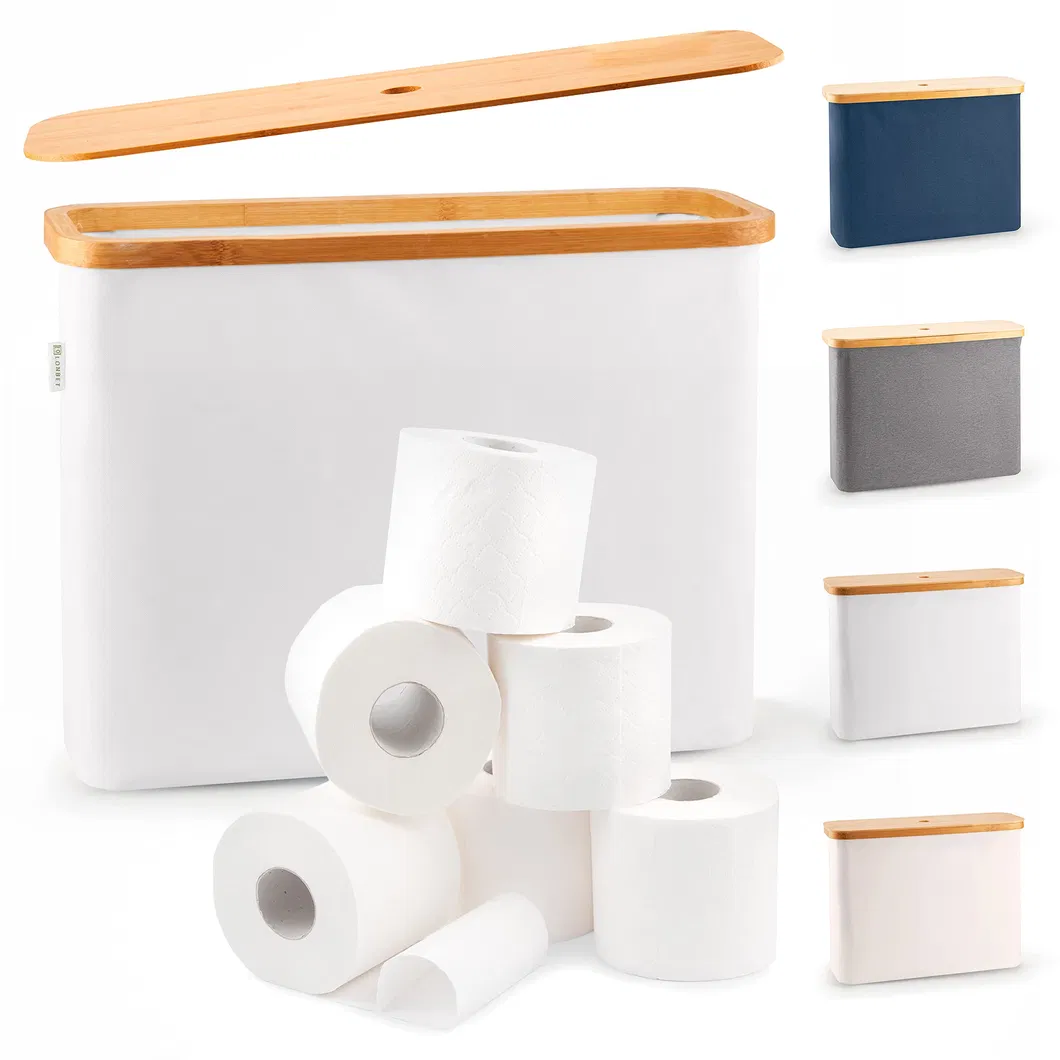 Cesta de almacenamiento de papel higi&eacute;nico para ba&ntilde;o de color blanco 