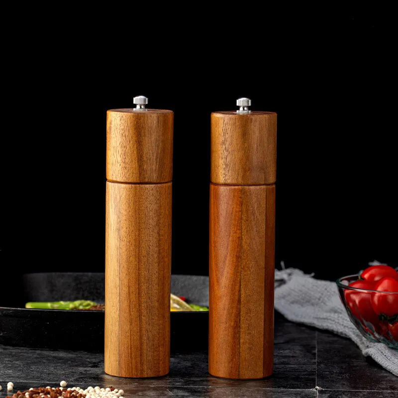 electrodom&eacute;sticos de cocina Juego de molinillo de sal y pimienta de madera de acacia