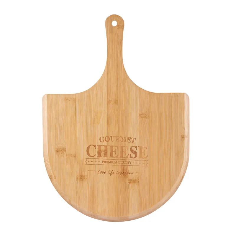 Tabla de servicio de corte de pizza de bamb&uacute; de 15,7x11,2 pulgadas 