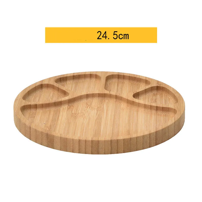 Plato llano redondo de bamb&uacute; natural para ni&ntilde;os 