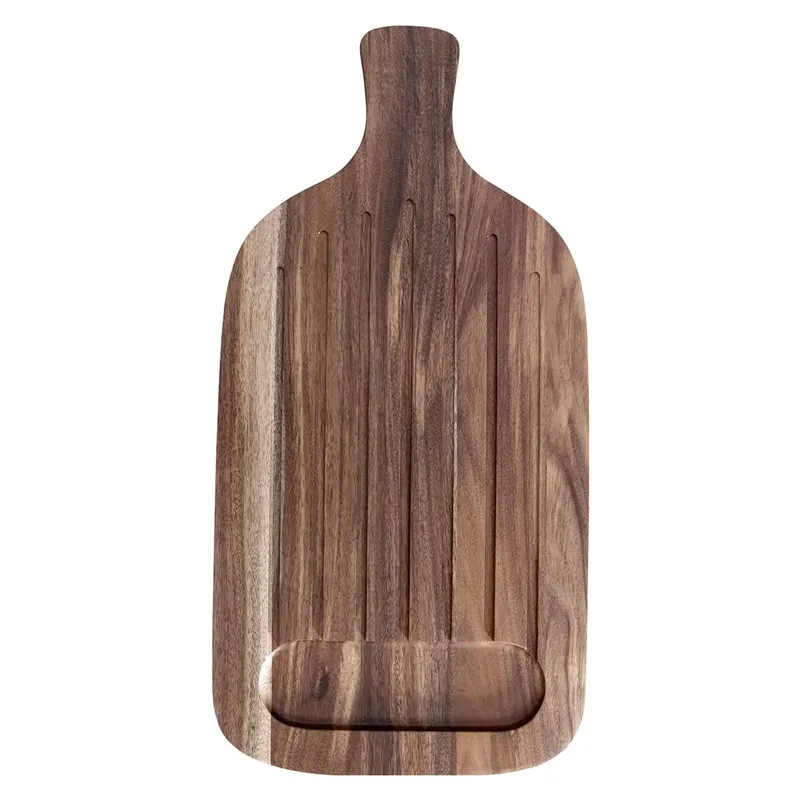 Tabla para cortar pan larga de madera de acacia Tabla para embutidos con mango