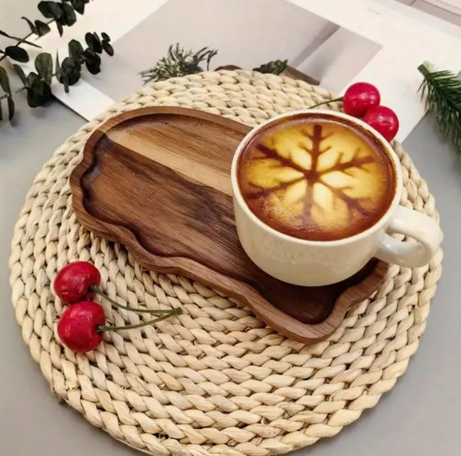 Bandejas para servir de madera de acacia de 11,9 x 4,1 pulgadas para decoraci&oacute;n del hogar, comida y charcuter&iacute;a Bandejas para servir de madera de acacia de 11,9 x 4,1 pulgadas para decoraci&oacute;n del hogar, comida y charcuter&iacute;a 