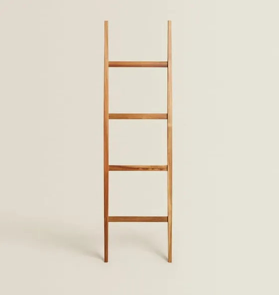 Toallero de madera de acacia Escalera para ropa de madera Escalera para toallas 