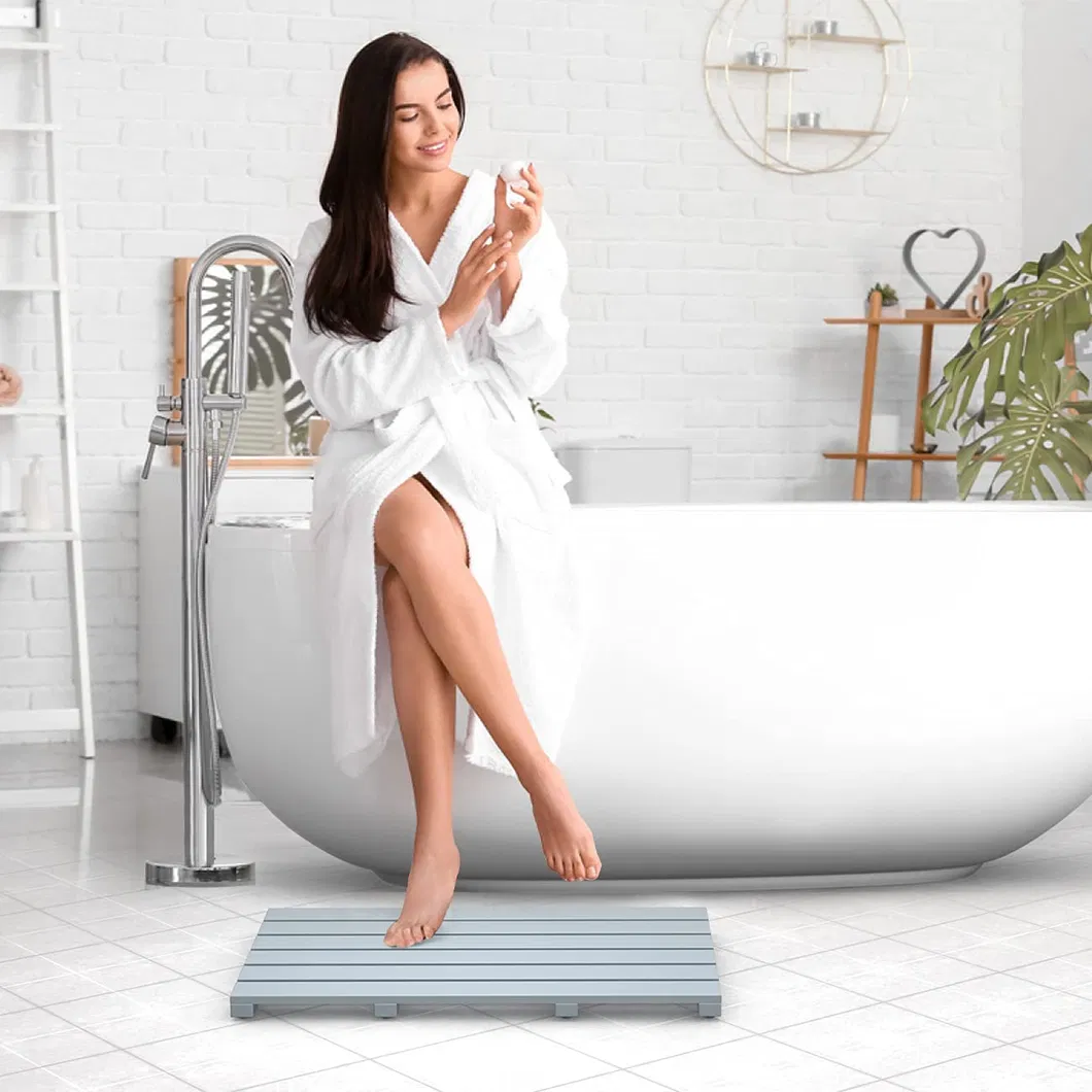 antideslizante para suelo de ba&ntilde;o de bamb&uacute;, alfombrilla para ducha, alfombrilla 