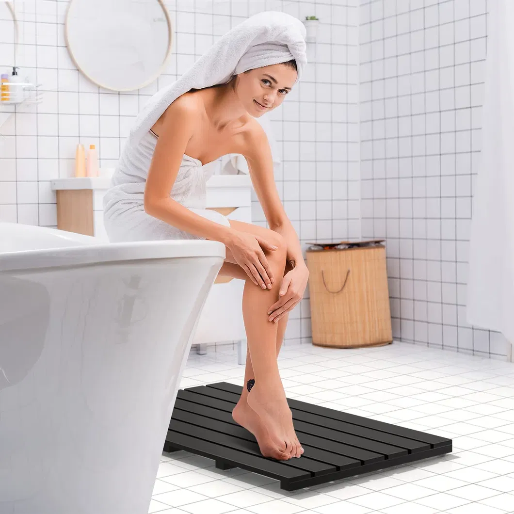 Alfombra de ba&ntilde;o de bamb&uacute; grande y larga para SPA 