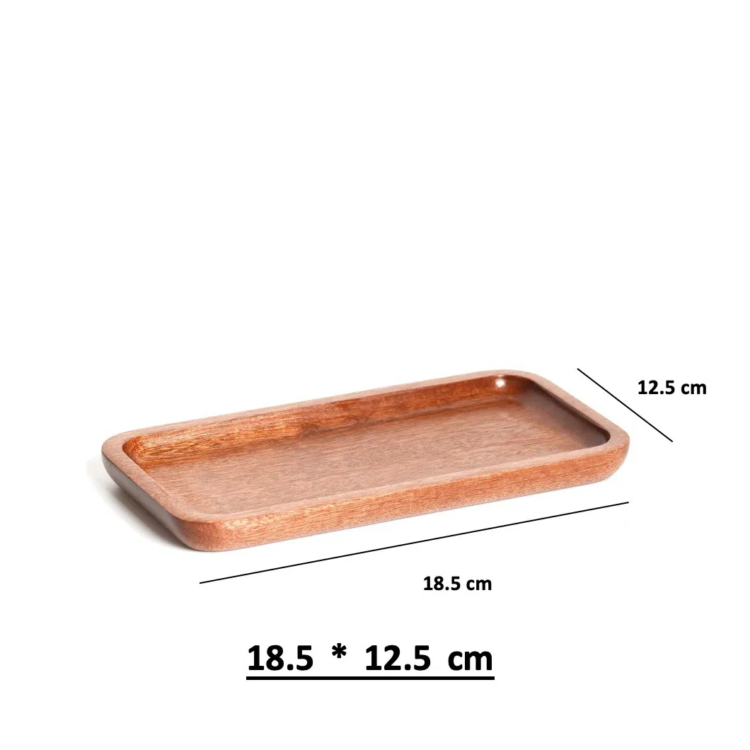 vajilla para frutas/verduras/pan, bandeja rectangular decorativa de madera 
