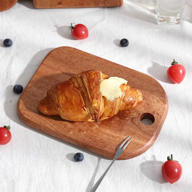 Productos de cocina Juego de 3 tablas de cortar de madera de &eacute;bano con orificio para colgar 
