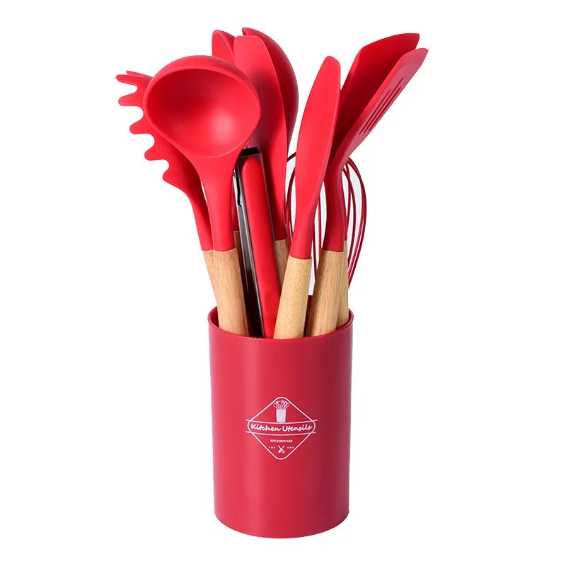al por mayor Juego de utensilios de cocina de silicona personalizado resistente al calor Venta 