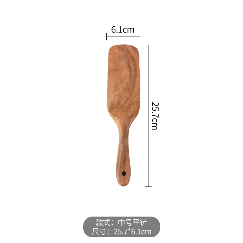 Esp&aacute;tula de madera de acacia vendedora caliente para mezclar ensalada de pizza y salsa 