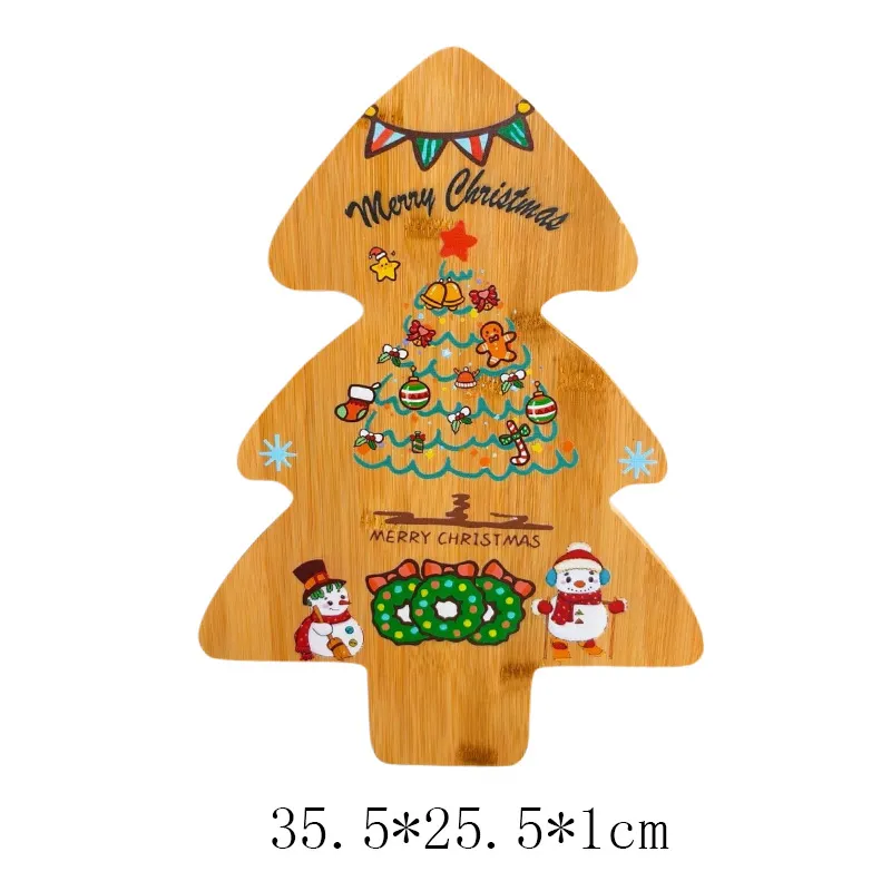personalizada con forma de árbol de Navidad, tabla para servir, tablero de queso