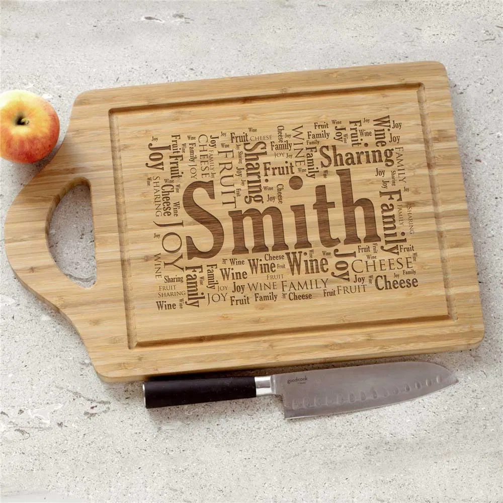doble cara para carne/frutas/verduras Juego de 2 tablas de cortar de madera de bamb&uacute; personalizadas rectangulares de doble cara para carne/frutas/verduras