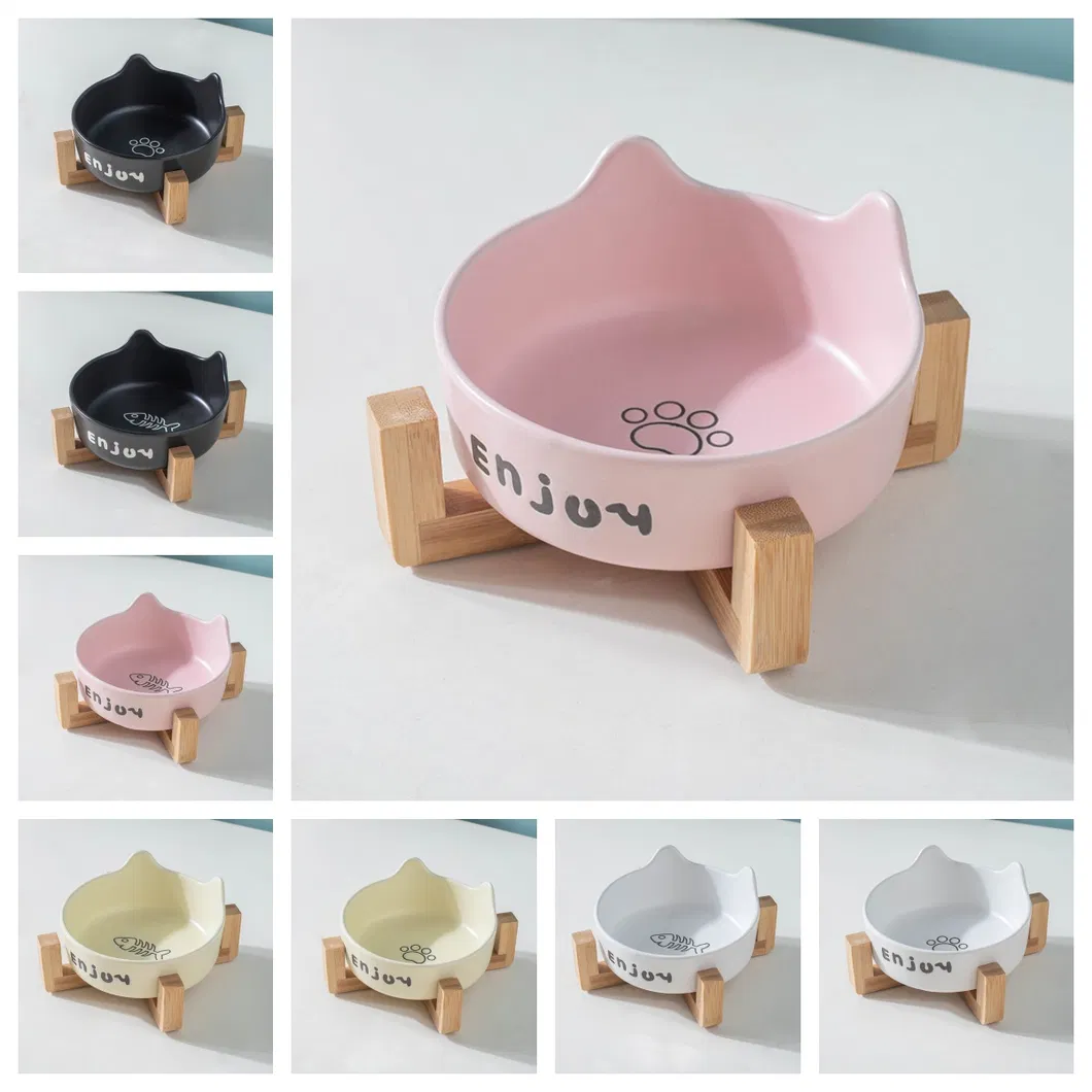 cuenco de cer&aacute;mica personalizado para gatos y perros, cuenco para beber y comida, 
