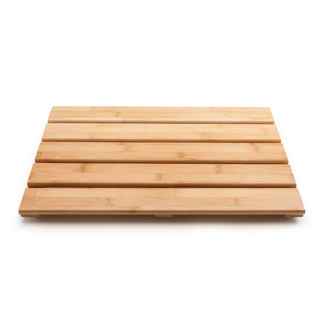 Alfombra de ba&ntilde;o de bamb&uacute; antideslizante, alfombra de ducha para ba&ntilde;o, 