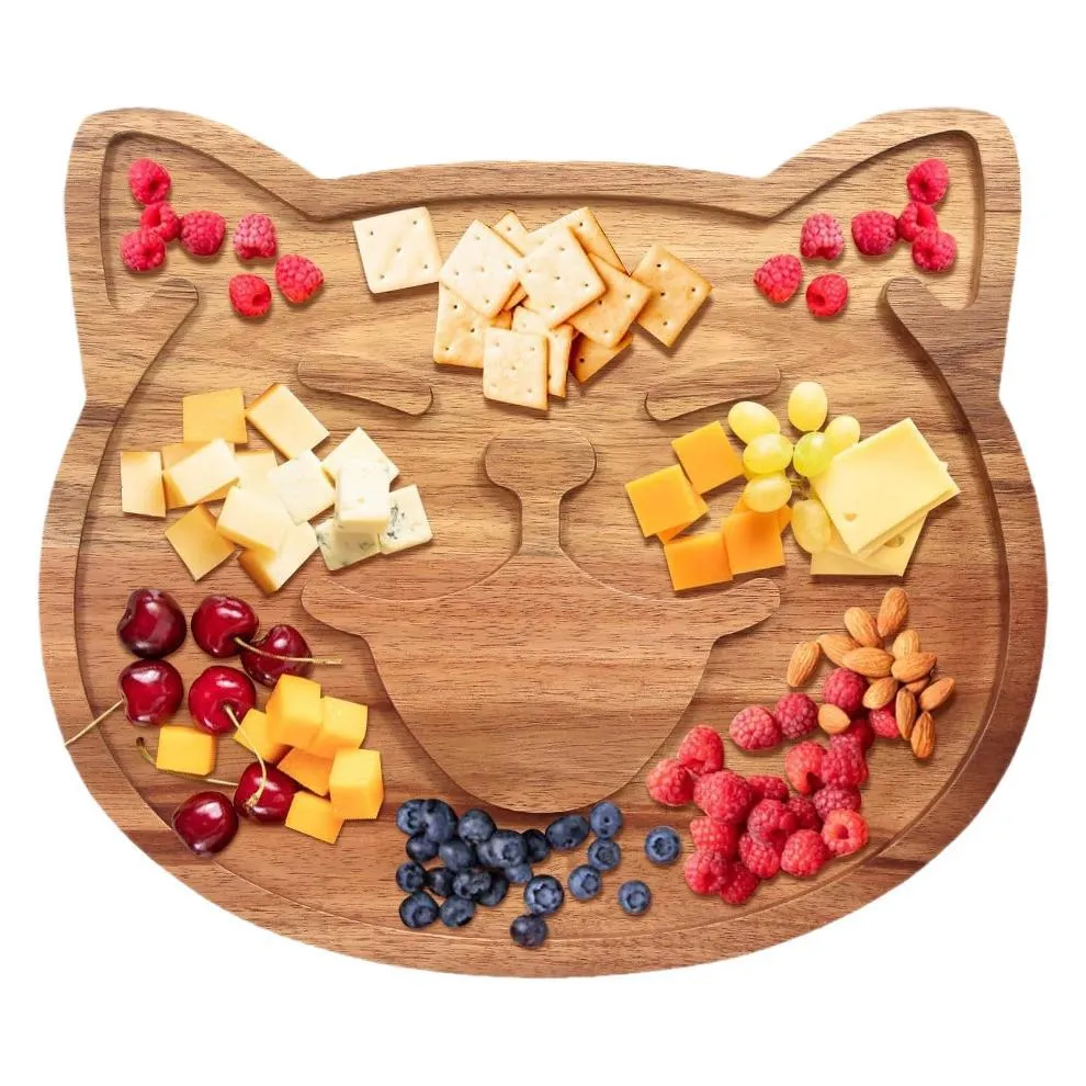 rústico de queso de madera de acacia para tablas de embutidos y noches de vino
