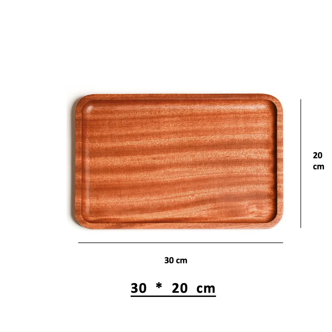 de madera de &eacute;bano para servir, juego de t&eacute;/filete Vajilla para el hogar 