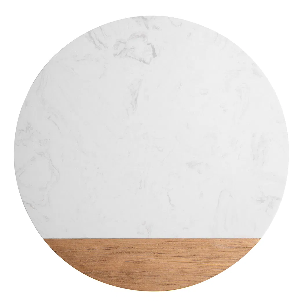 10 pulgadas Tabla para cortar y servir charcuter&iacute;a redonda de madera y m&aacute;rmol de 10 pulgadas
