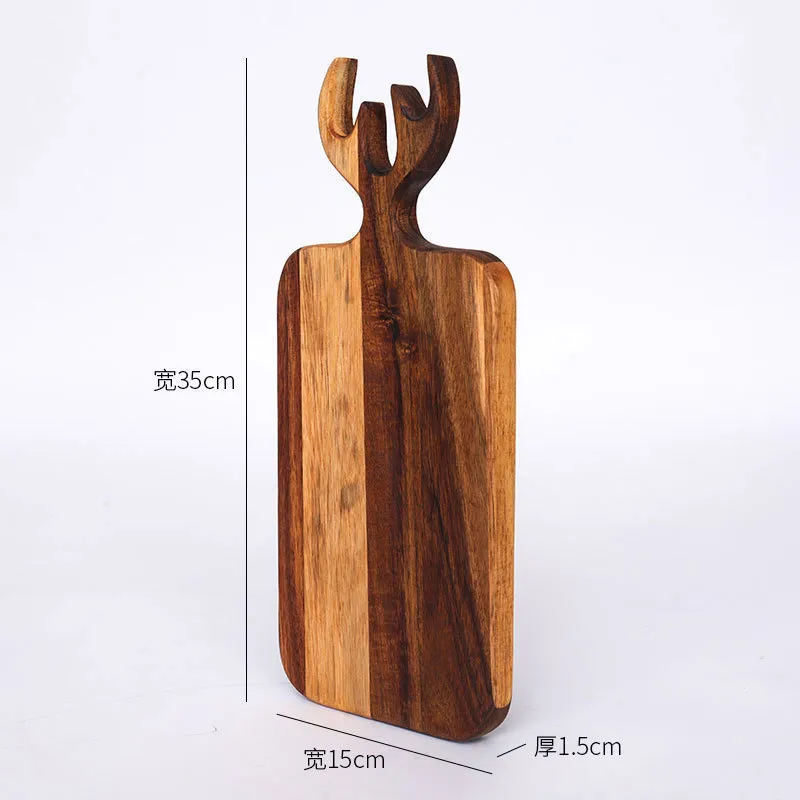 Regalo de Navidad Plato de madera de acacia para quesos 