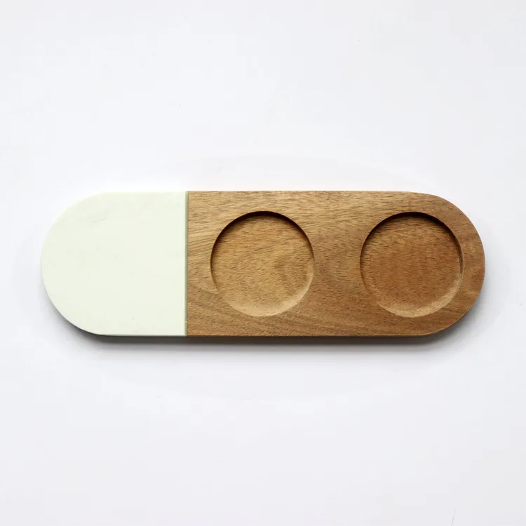 Tablero de vuelo de cerveza de madera de m&aacute;rmol con forma de paleta y portavasos de vidrio Tablero 