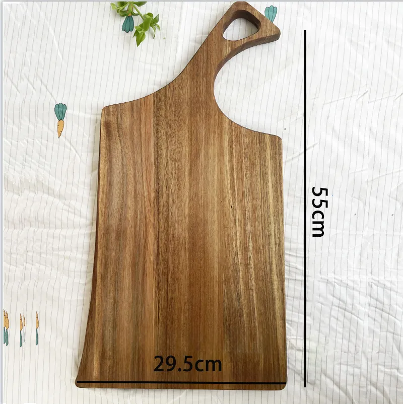 Tabla para servir sushi de pan de filete de madera de forma irregular grande 