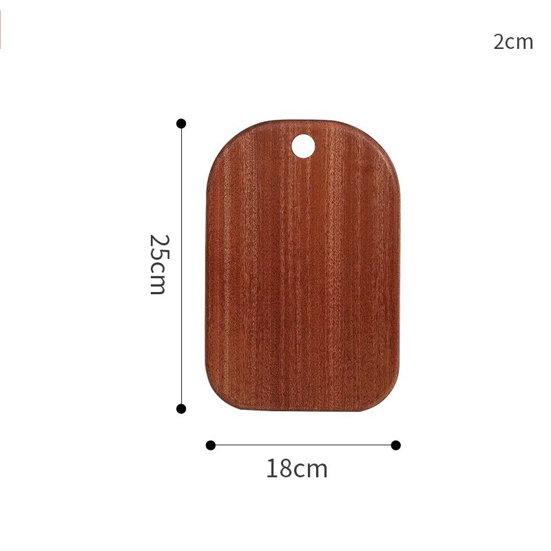 Productos de cocina Juego de 3 tablas de cortar de madera de &eacute;bano con orificio para colgar 