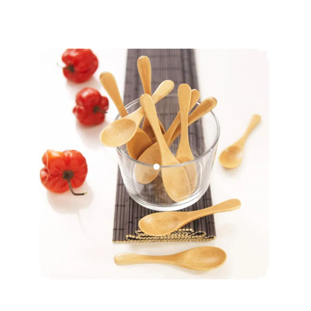 Venta al por mayor Juego de cucharas de bamb&uacute; personalizado para cocina y camping
