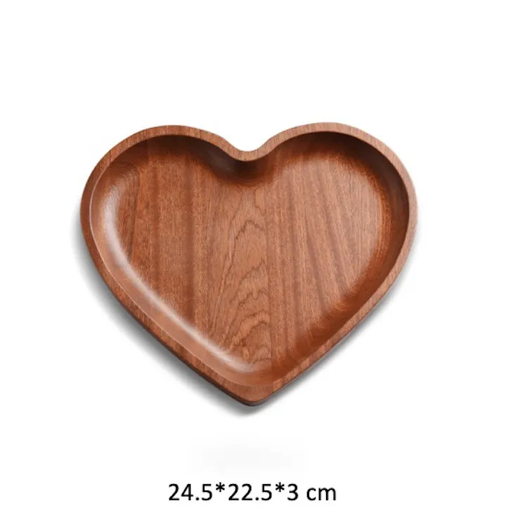 placa de madera de &eacute;bano de la comida de la forma de pera para la decoraci&oacute;n casera