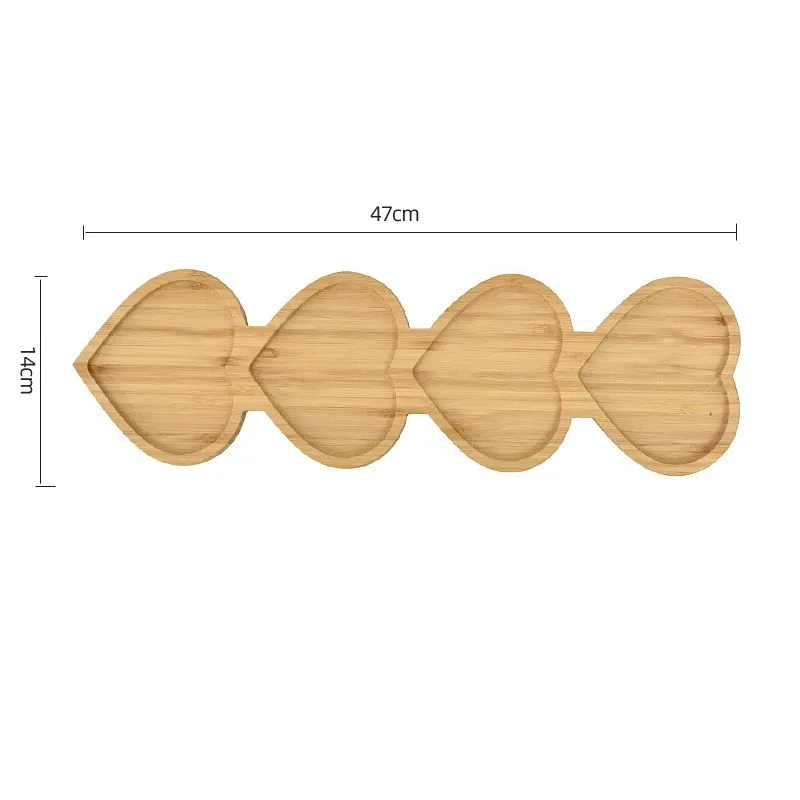 3 platos llanos de bamb&uacute; divididos para cocina 