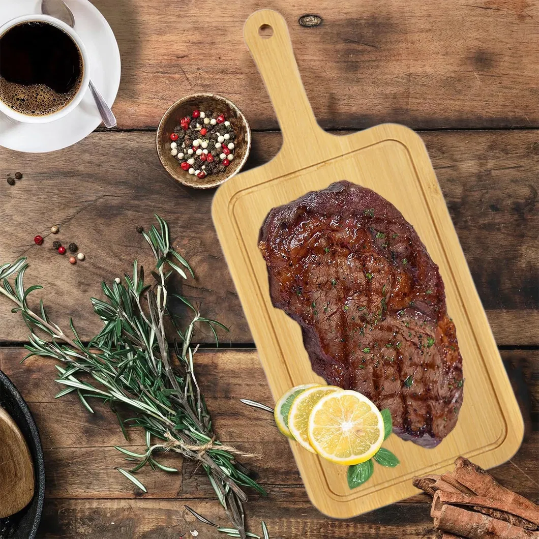 Tablas de cortar de bamb&uacute; para carne y pan Tabla para servir queso y frutas