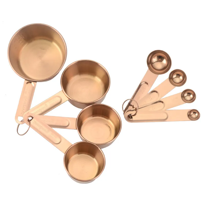 Juego de cuchara medidora de l&iacute;quido y polvo seco de acero inoxidable para cocina 
