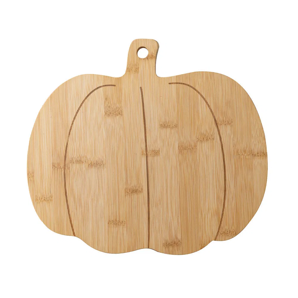 Tabla para servir de bambú con forma de calabaza, tabla para cortar para queso/aperitivo