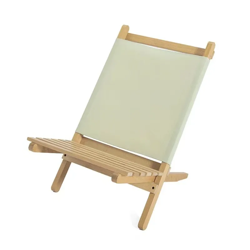 Silla relajante port&aacute;til plegable de madera de haya, silla de camping para terraza, jard&iacute;n, patio trasero y c&eacute;sped, brasero (haya) 