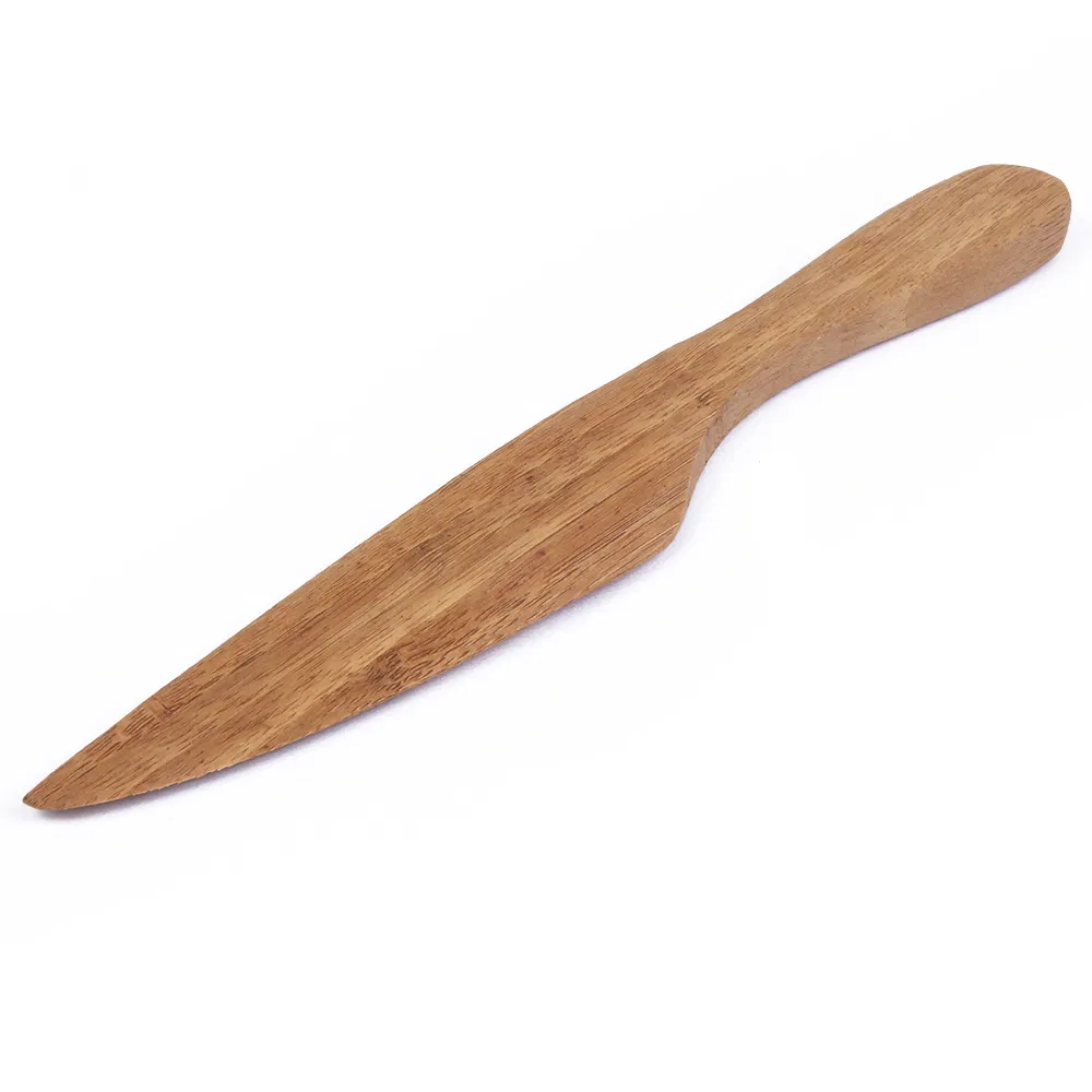 Cuchillo de pan de bamb&uacute; hecho a mano 