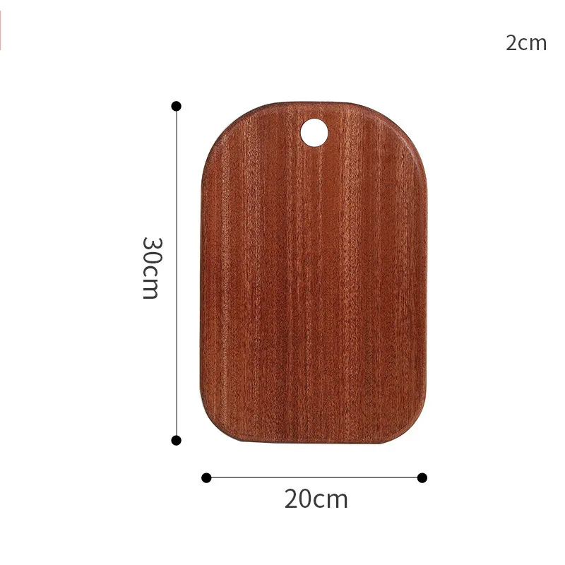 Productos de cocina Juego de 3 tablas de cortar de madera de &eacute;bano con orificio para colgar 