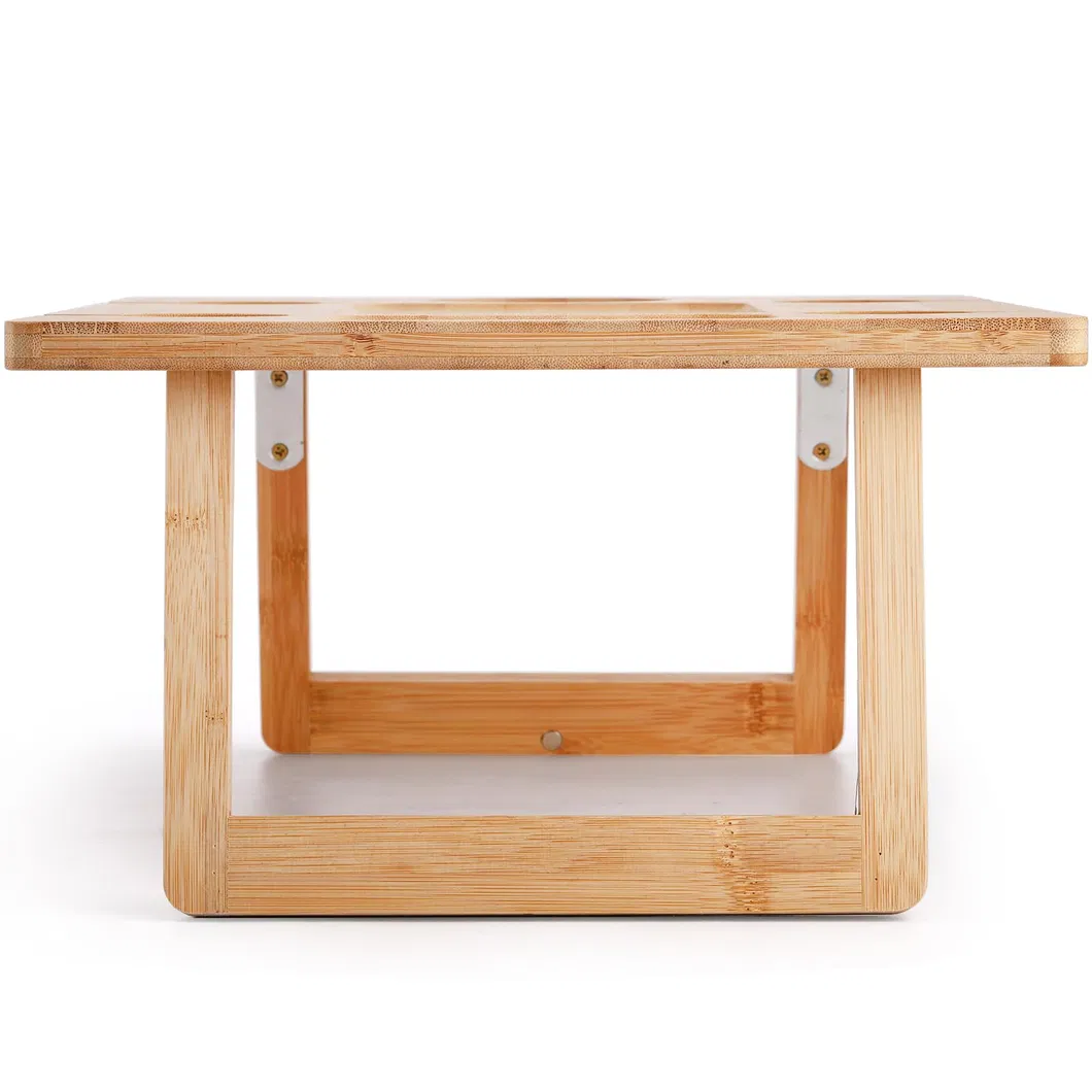 mesa de picnic de bamb&uacute; rectangular plegable para vino, mesa de picnic para exteriores