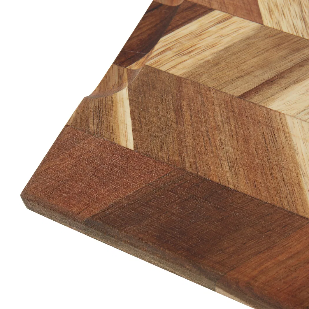 Tabla de cortar de cocina de madera de acacia en espiga 