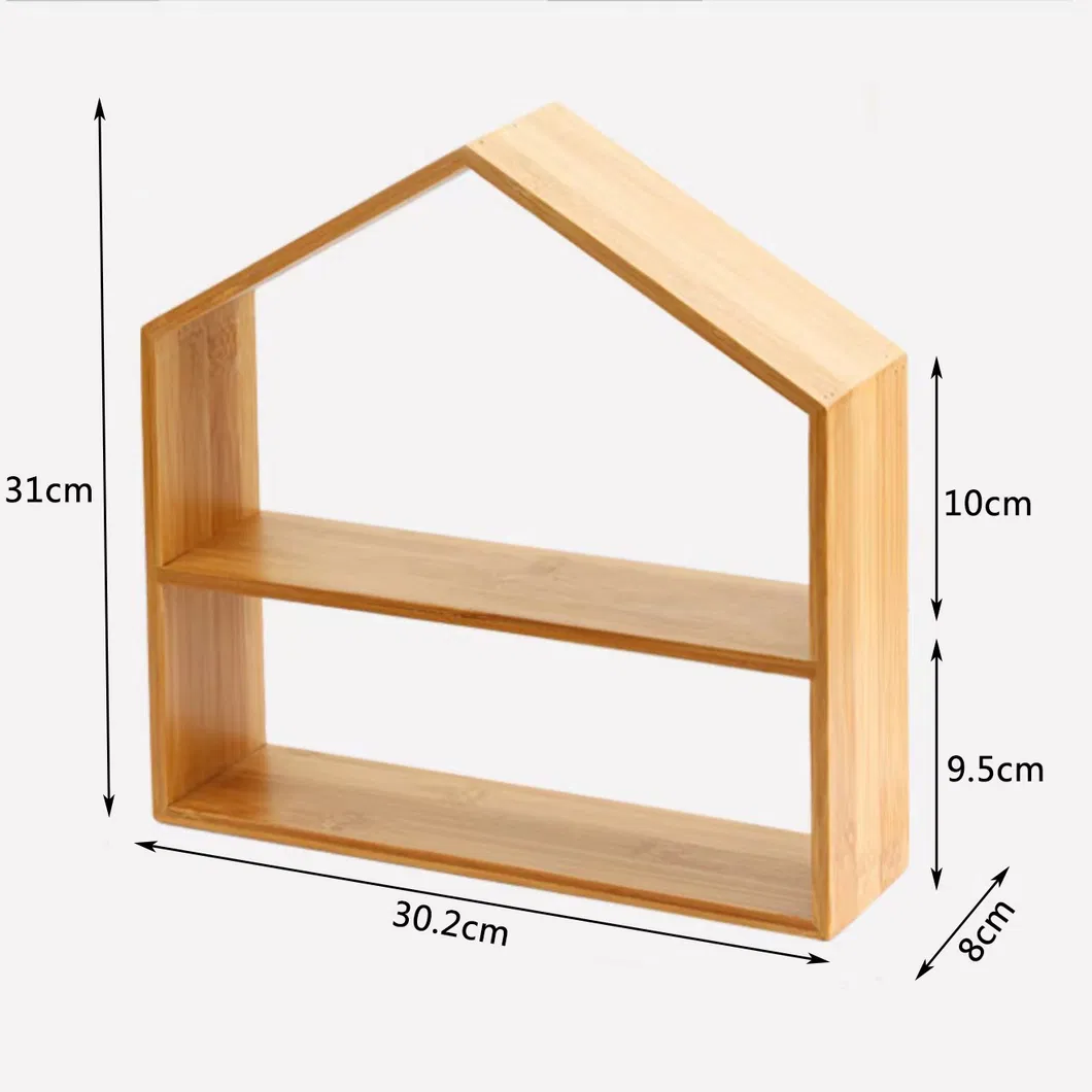 con forma de casa de 2 niveles, soporte para pastel de madera para postre.