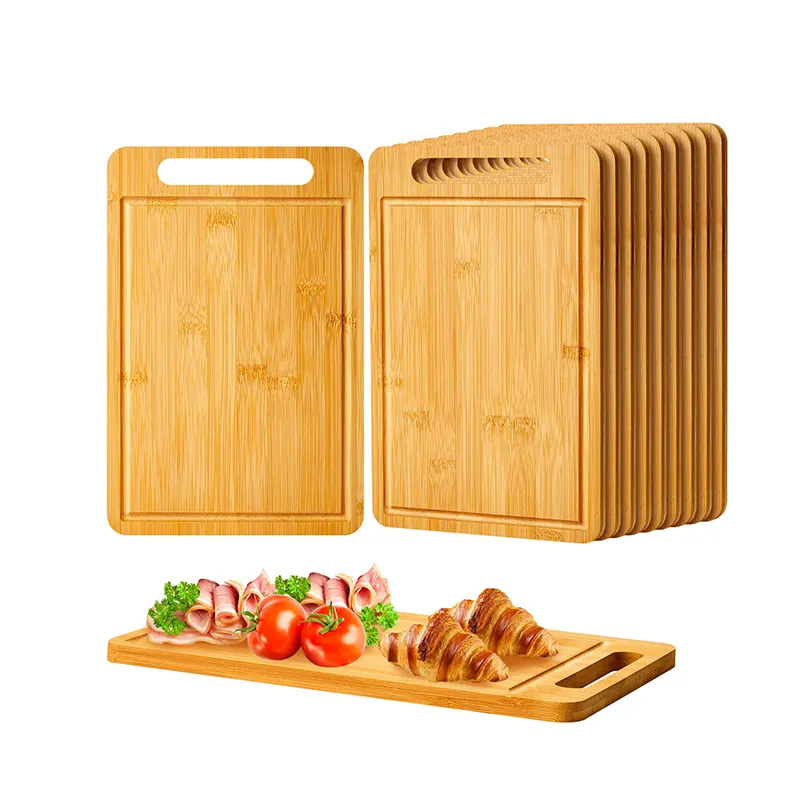 Tabla de cortar de bamb&uacute; ecol&oacute;gica para frutas con asa 