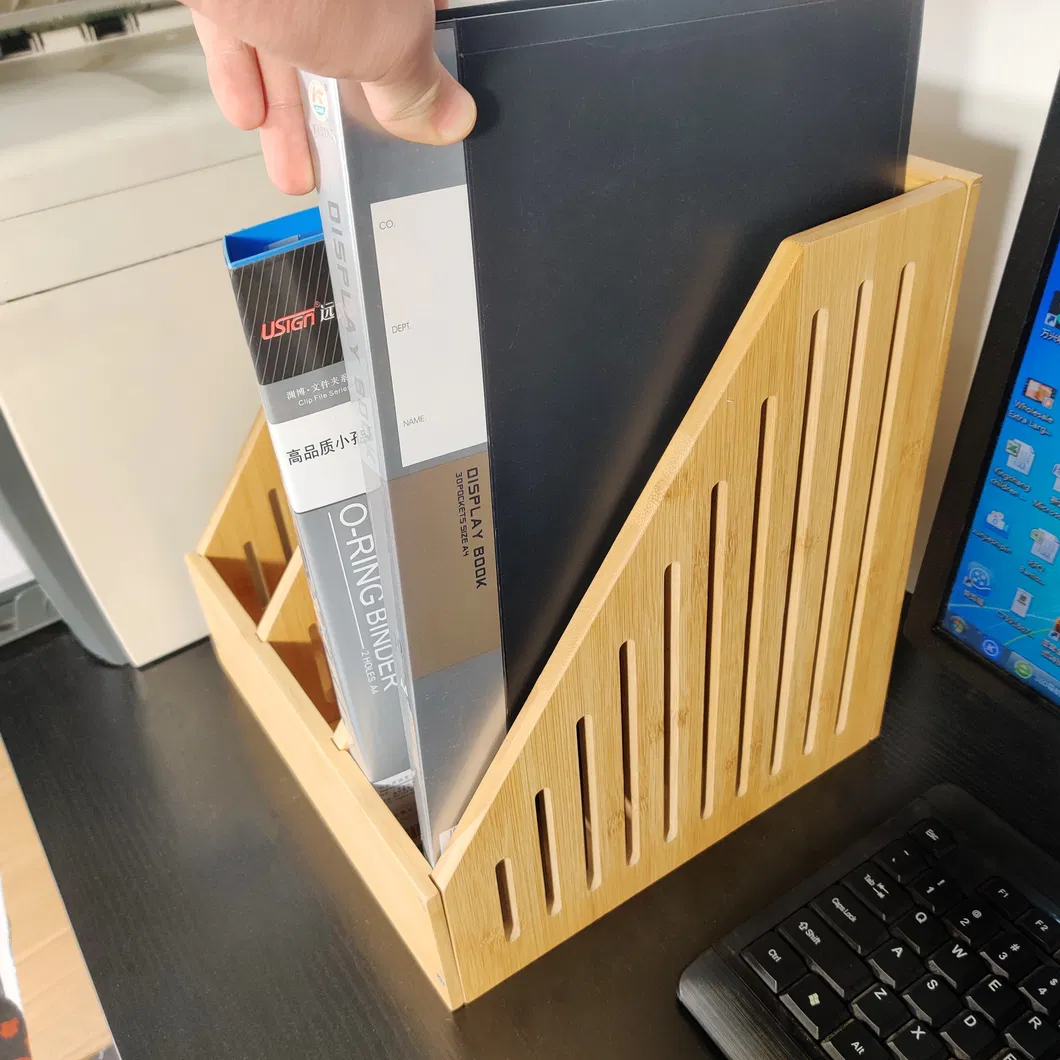 Estante de bamb&uacute; de escritorio para libros, estante de almacenamiento, estante de partici&oacute;n, estante para 