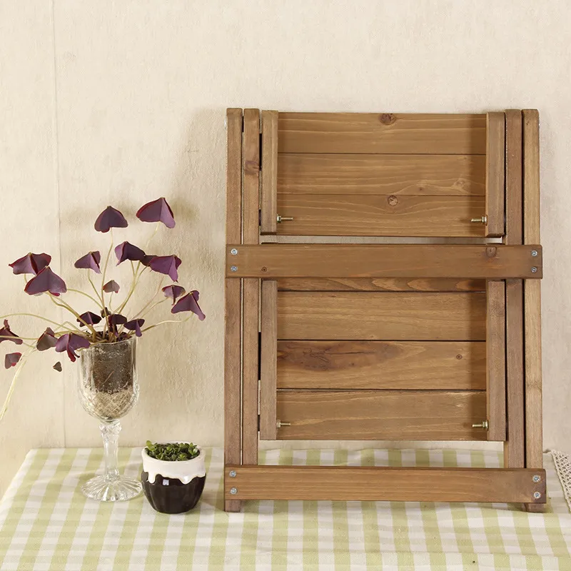 Decoraci&oacute;n de jard&iacute;n Soporte de flores de madera Estante de flores para plantas colgantes