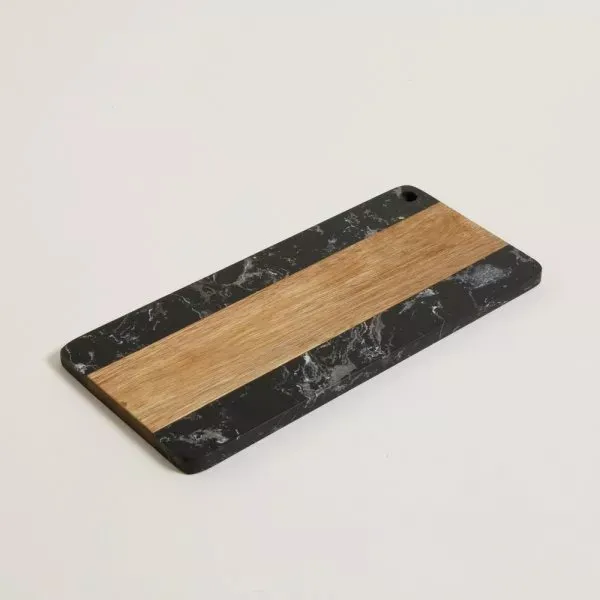 Tabla de cortar de madera de acacia con mármol para cocina
