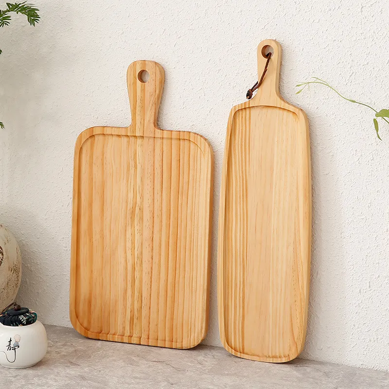 Plato/bandeja para servir de madera de pino con forma de paleta personalizada para alimentos 