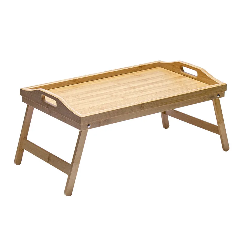Mesa Bandeja de Cama 100% Bamb&uacute; Natural con Patas Plegables 