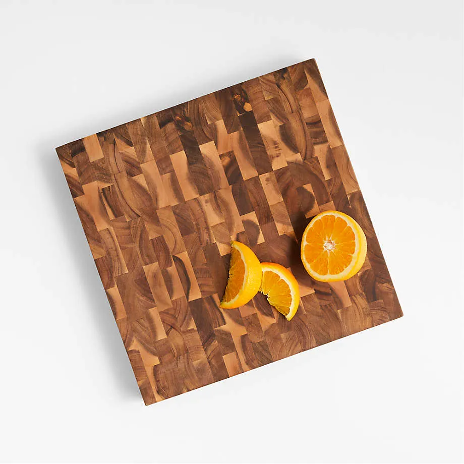 Tabla de cortar de madera con ranura para jugo 